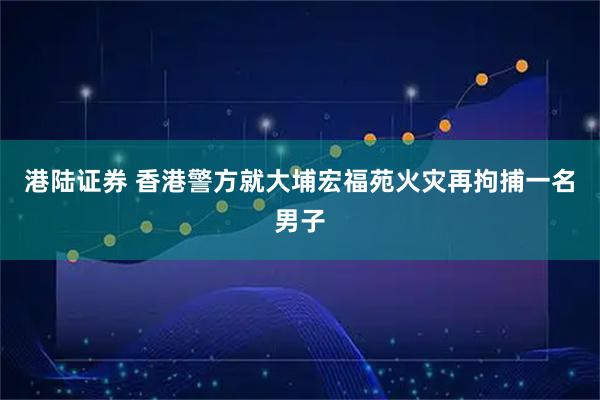 港陆证券 香港警方就大埔宏福苑火灾再拘捕一名男子
